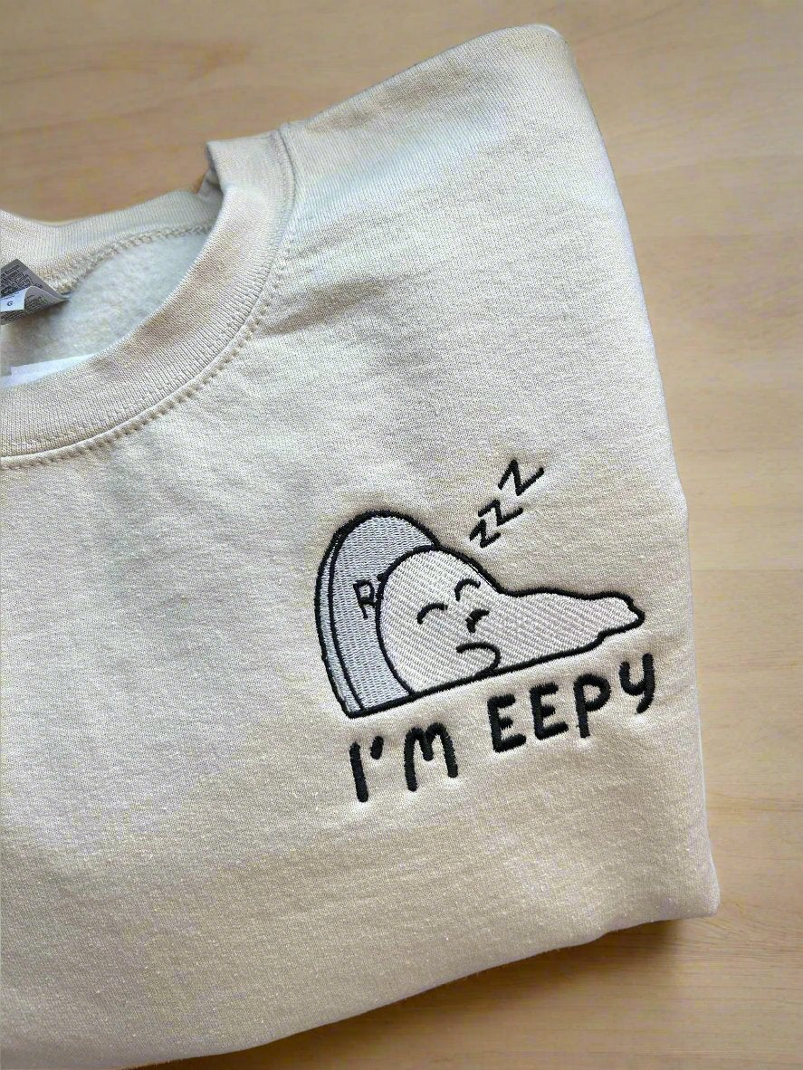 I’m eepy Ghost Embroidered Unisex Crewneck