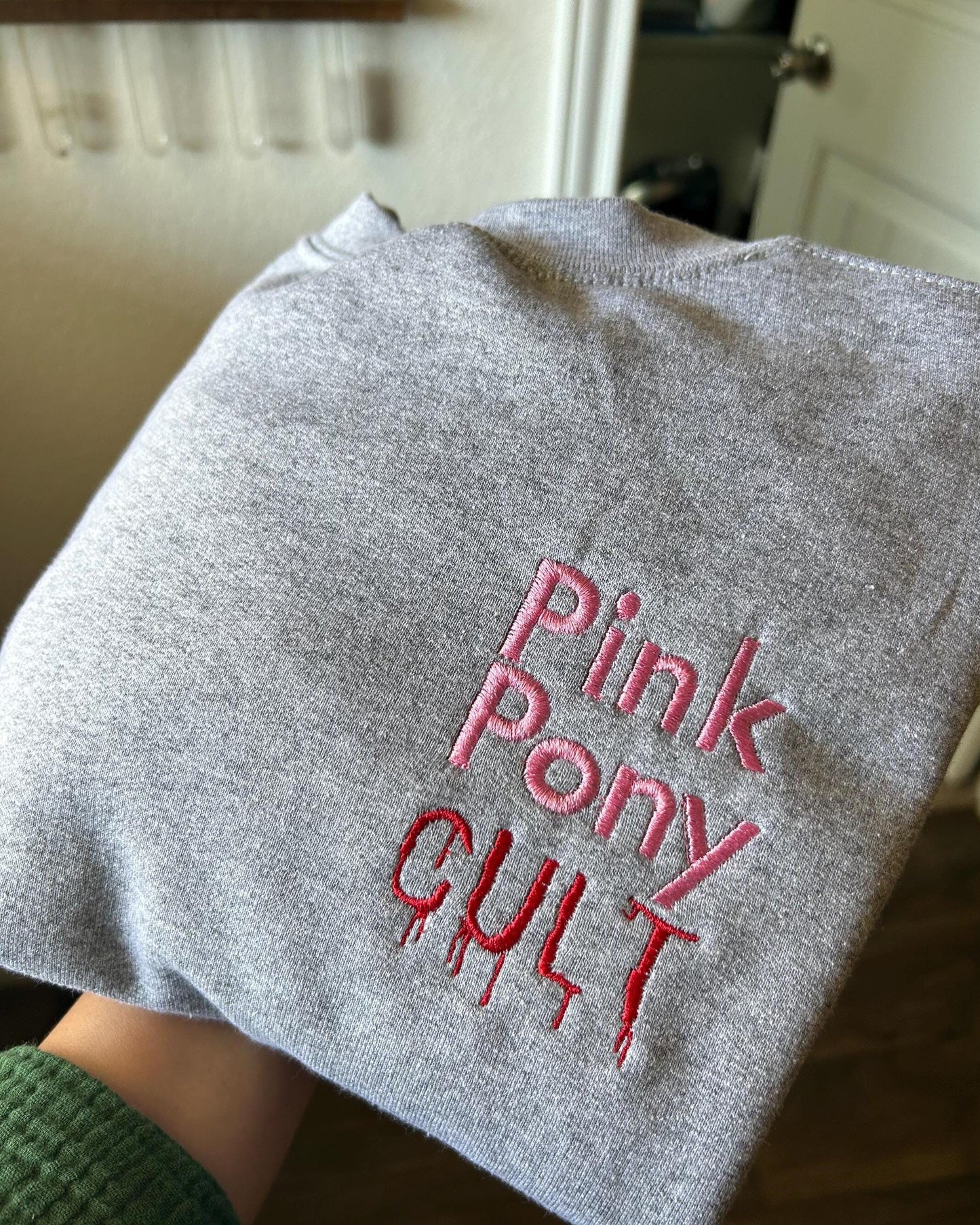 Pink Pony Club/Cult Embroidered Sweater