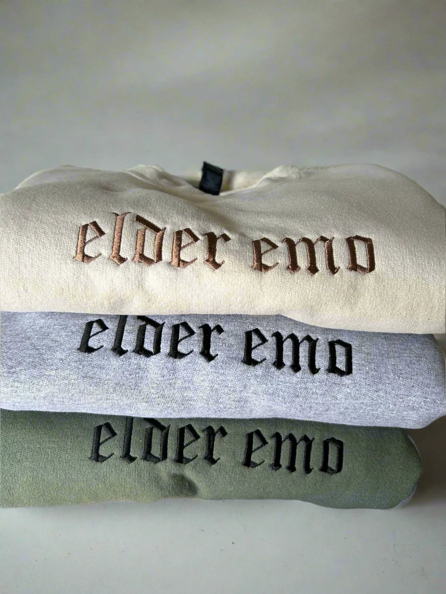 Elder Emo | Embroidered Crewneck Sweater