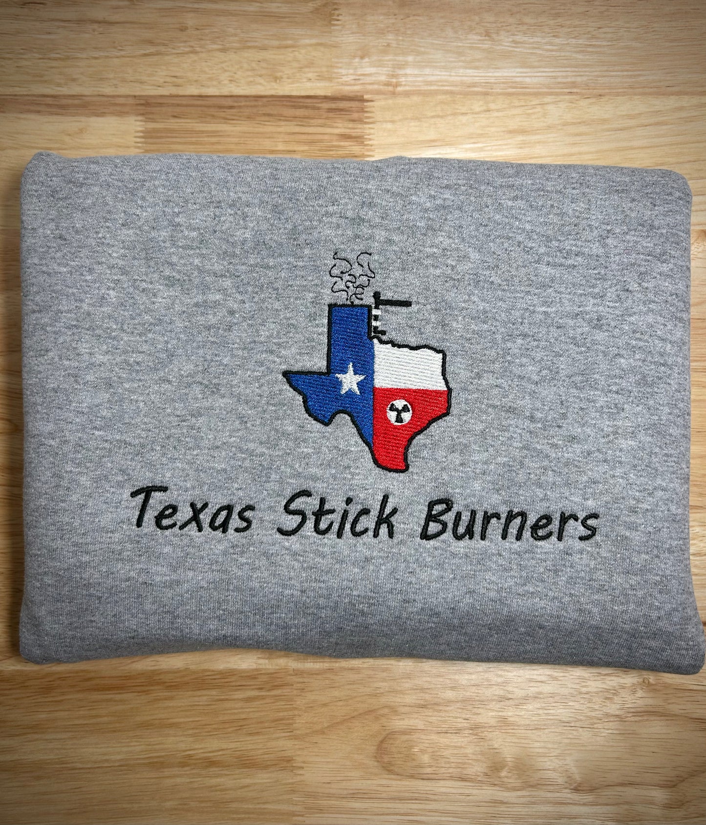 Texas Stick Burners Embroidered Crewneck (Full Chest Logo)